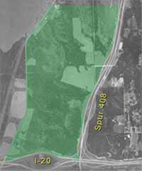 Aerial photo of site location
